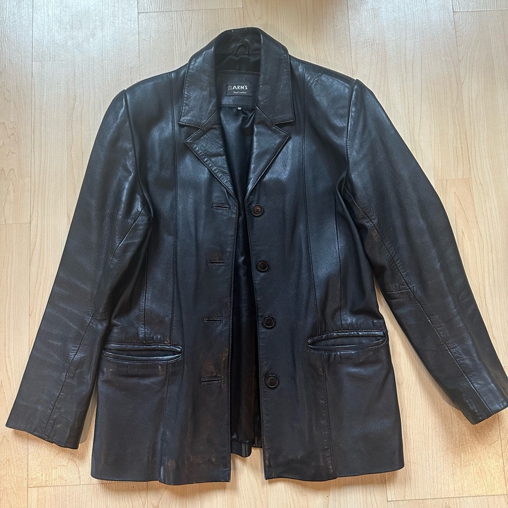 Vintage Real Leather Blazer